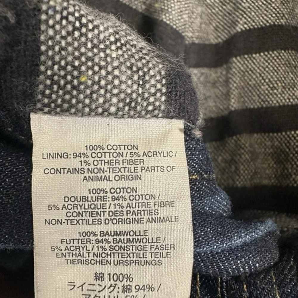 J Crew 770 Jeans 32X29.5 Blue Straight Flannel Lined‎ Japanese Kaihara Casual
